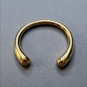 Polished Open Cuff Bracelet - Gold Tone